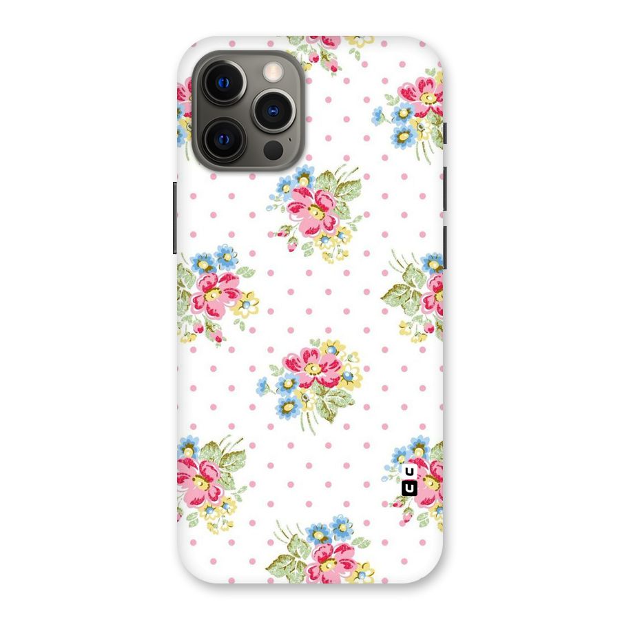 Painted Polka Floral Back Case for iPhone 12 Pro Max