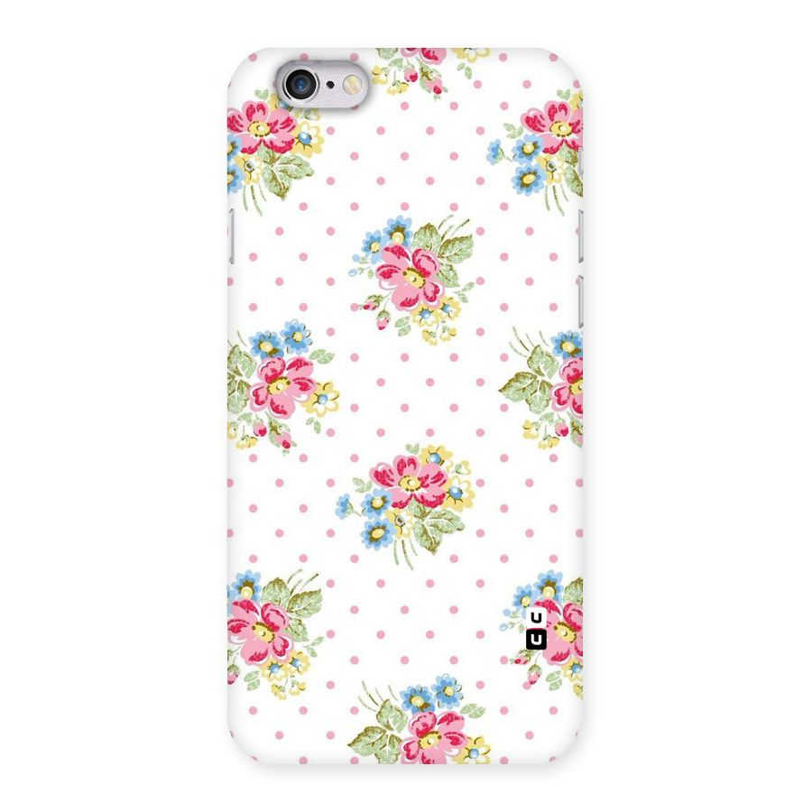 Painted Polka Floral Back Case for iPhone 6 6S