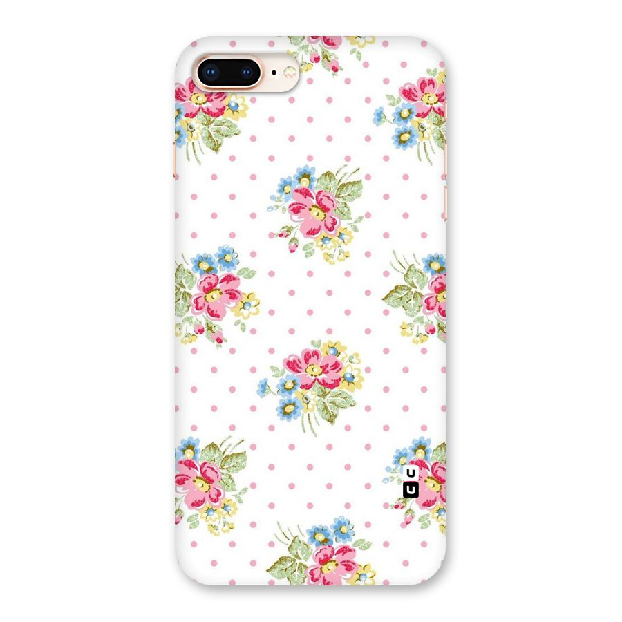 Painted Polka Floral Back Case for iPhone 8 Plus