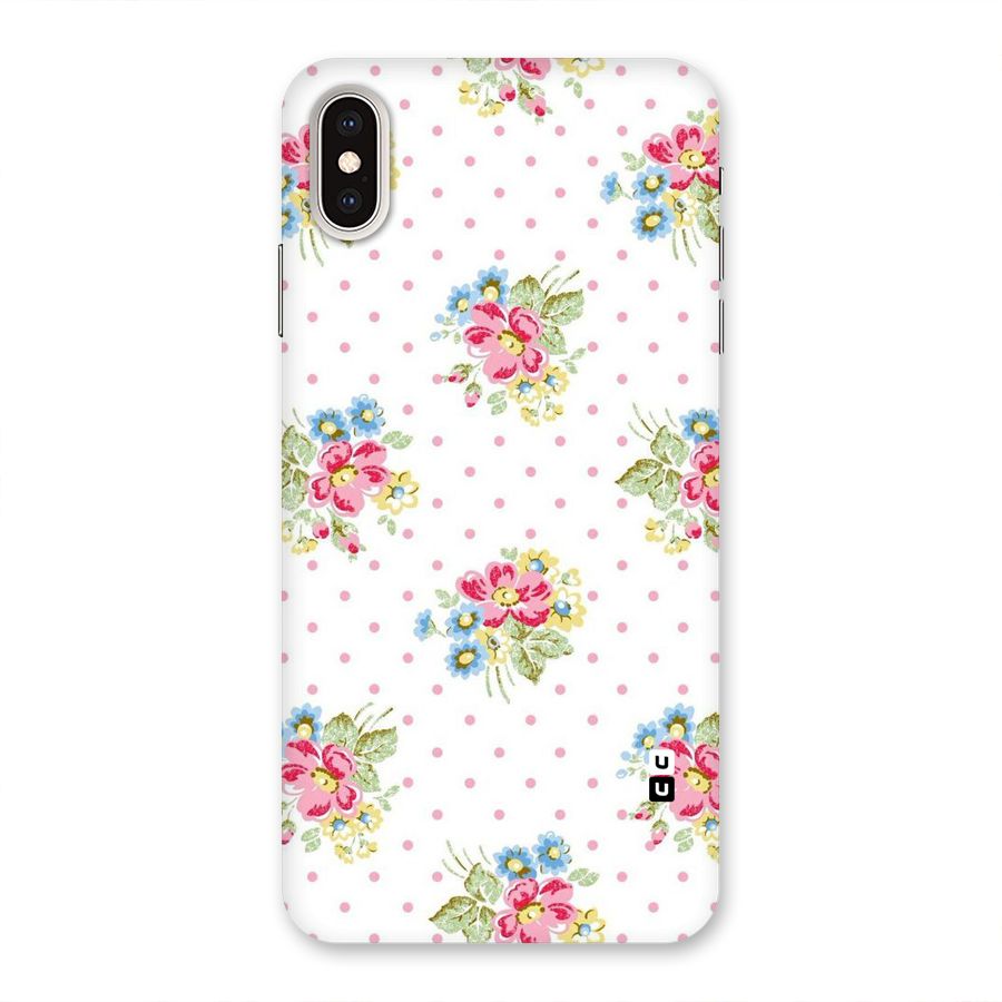 Painted Polka Floral Back Case for iPhone XS Max