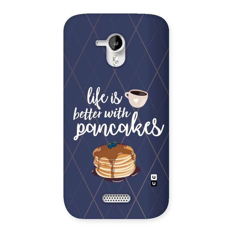 Pancake Life Back Case for Micromax Canvas HD A116