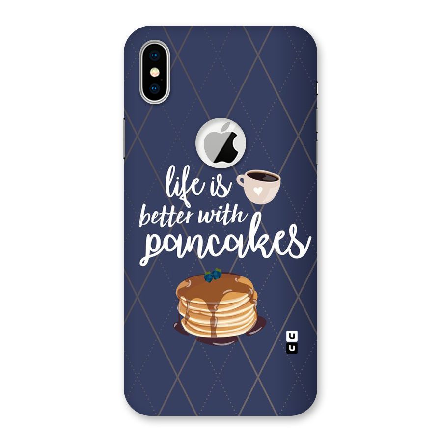 Pancake Life Back Case for iPhone XS Logo Cut