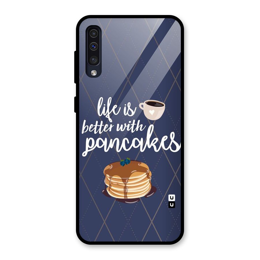 Pancake Life Glass Back Case for Galaxy A50