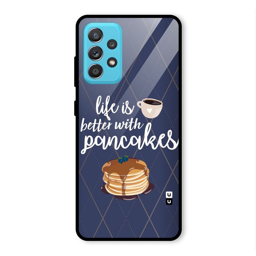 Pancake Life Glass Back Case for Galaxy A52