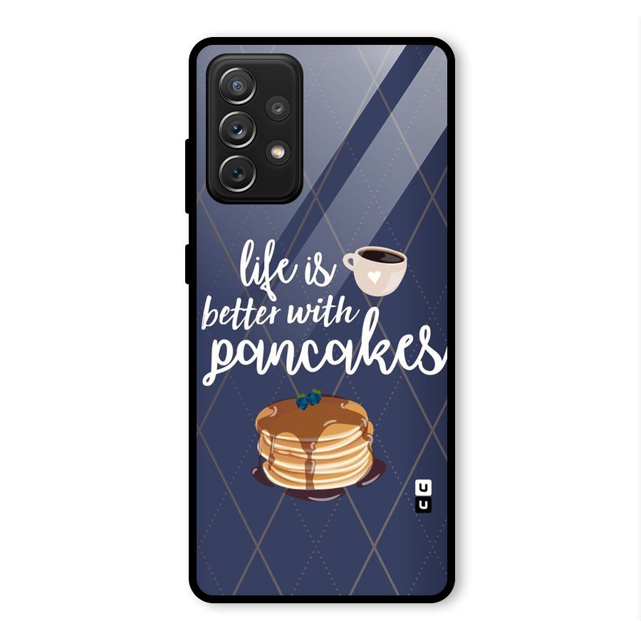 Pancake Life Glass Back Case for Galaxy A72