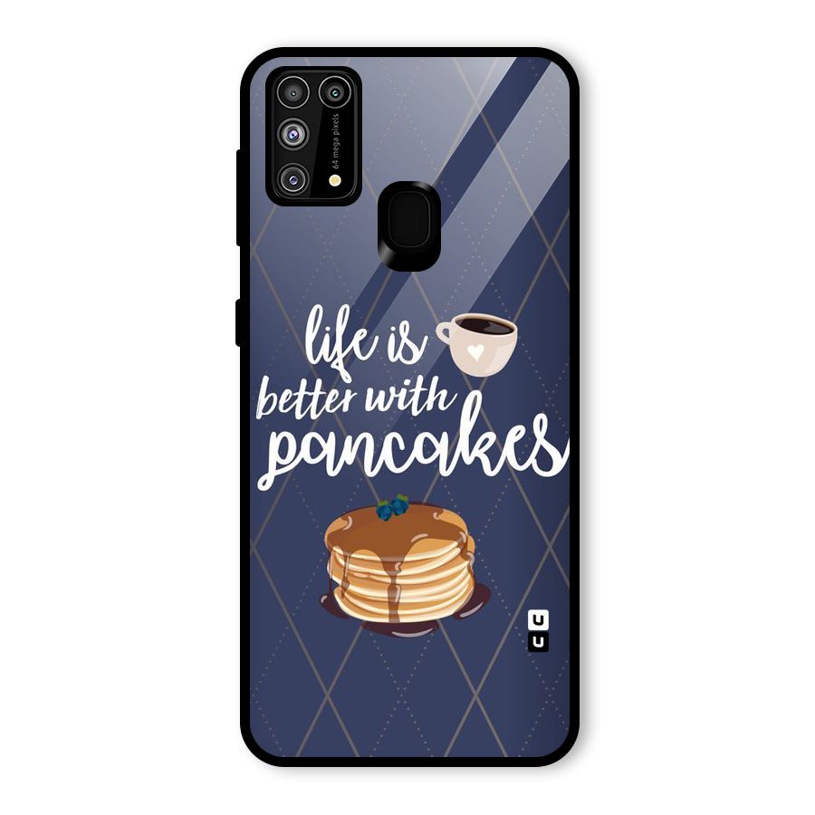 Pancake Life Glass Back Case for Galaxy M31
