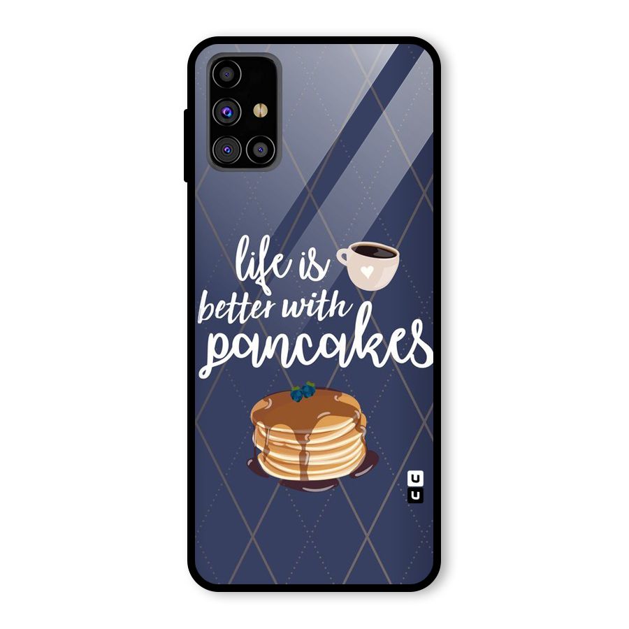 Pancake Life Glass Back Case for Galaxy M31s