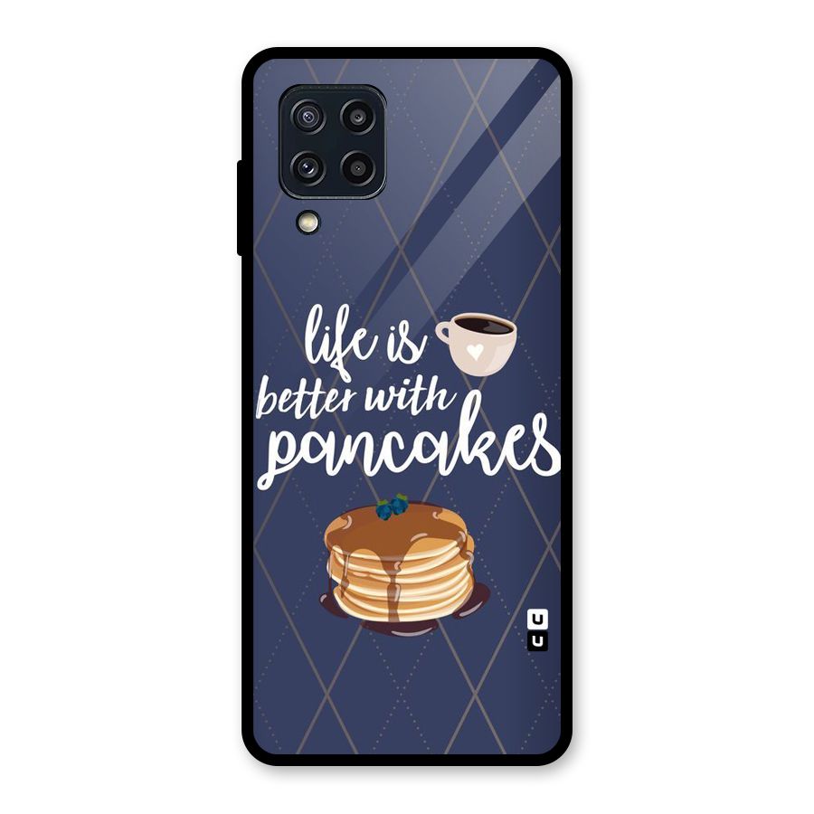 Pancake Life Glass Back Case for Galaxy M32