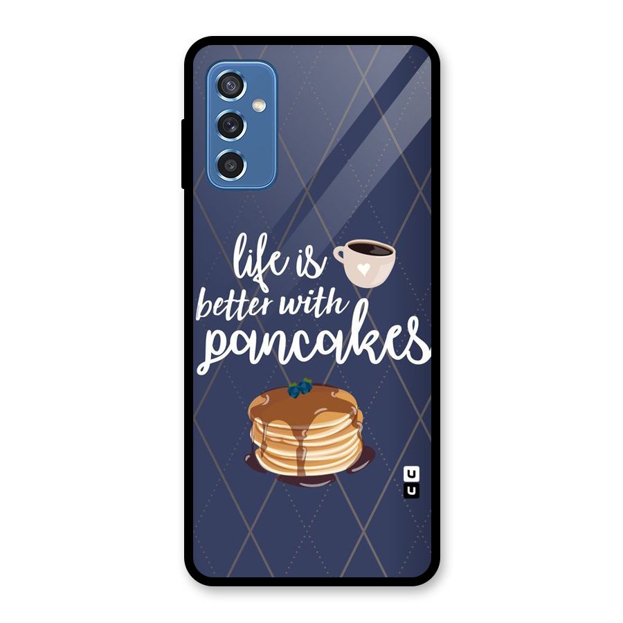 Pancake Life Glass Back Case for Galaxy M52 5G