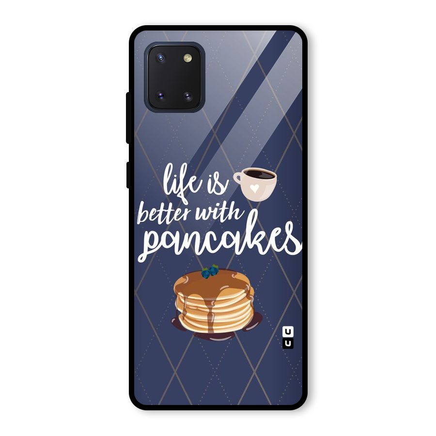 Pancake Life Glass Back Case for Galaxy Note 10 Lite