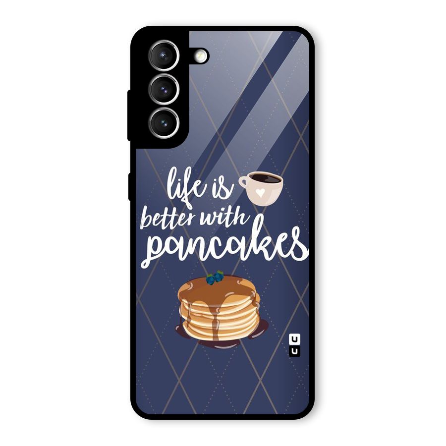 Pancake Life Glass Back Case for Galaxy S21 5G