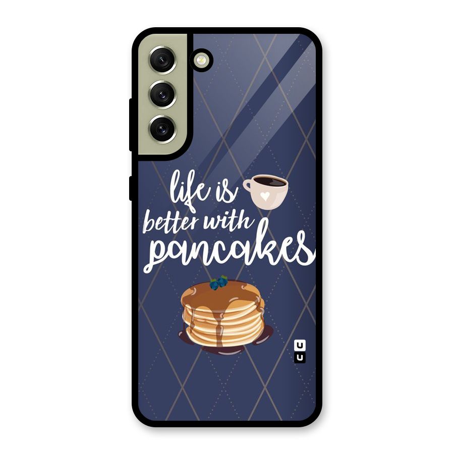 Pancake Life Glass Back Case for Galaxy S21 FE 5G