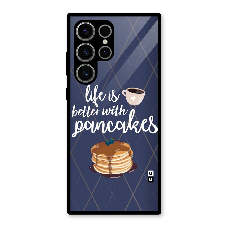 Pancake Life Glass Back Case for Galaxy S23 Ultra