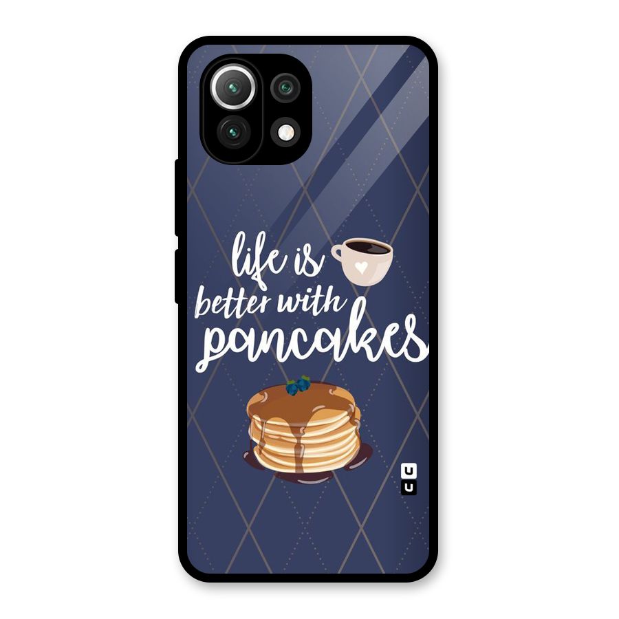 Pancake Life Glass Back Case for Mi 11 Lite