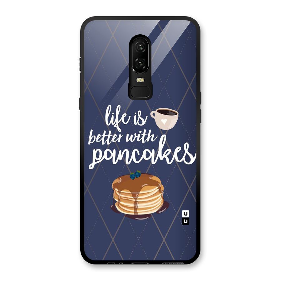 Pancake Life Glass Back Case for OnePlus 6