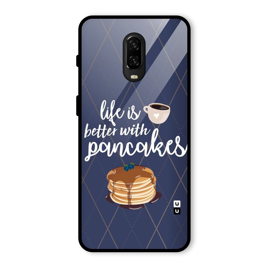 Pancake Life Glass Back Case for OnePlus 6T