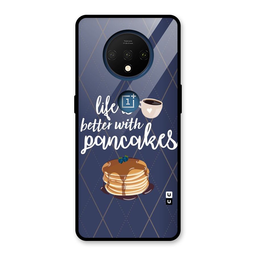 Pancake Life Glass Back Case for OnePlus 7T