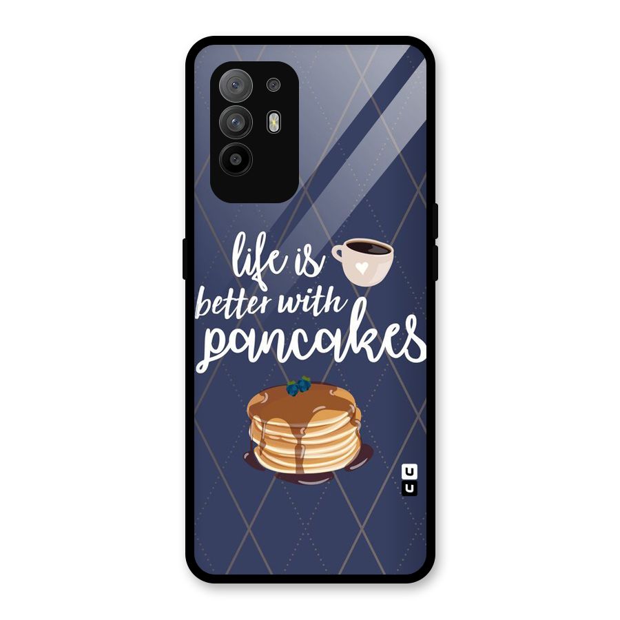 Pancake Life Glass Back Case for Oppo F19 Pro Plus 5G