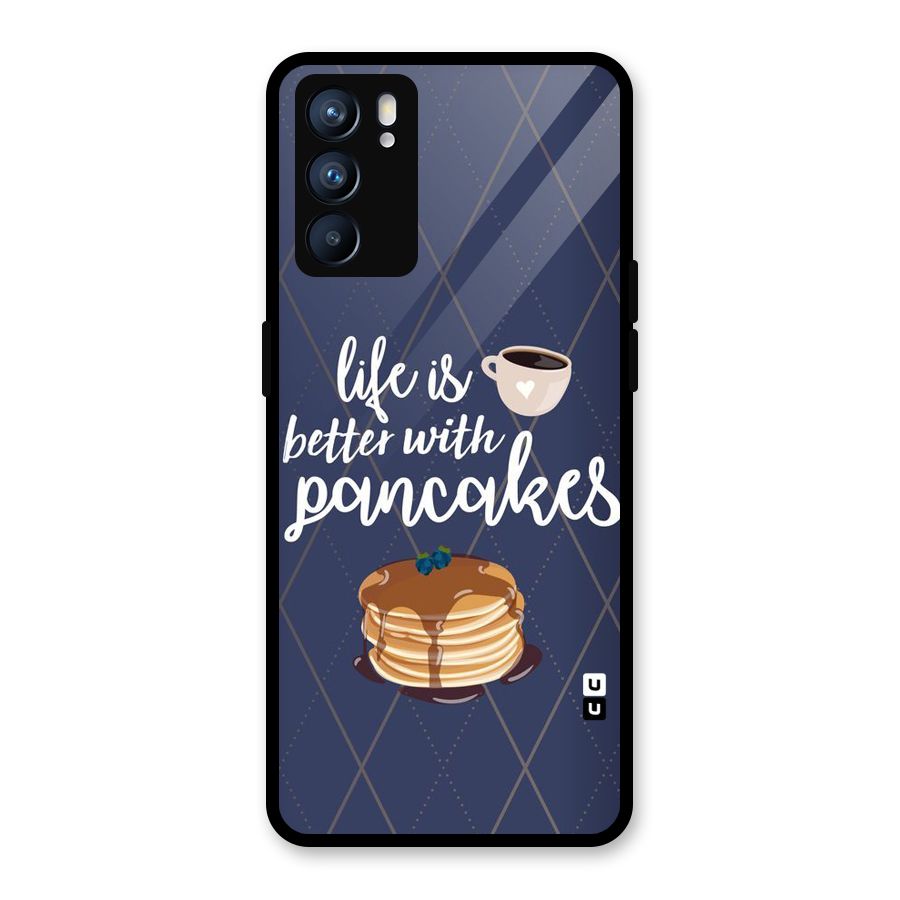 Pancake Life Glass Back Case for Oppo Reno6 5G