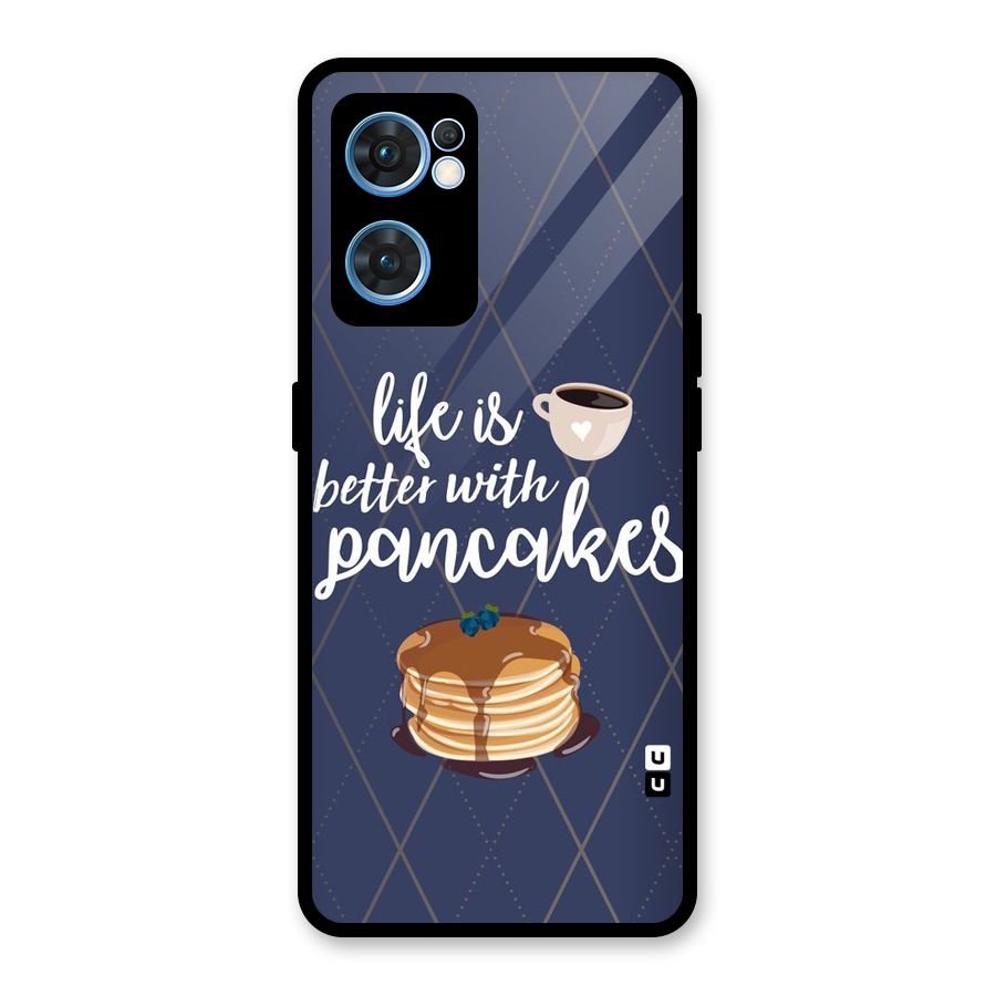 Pancake Life Glass Back Case for Oppo Reno7 5G