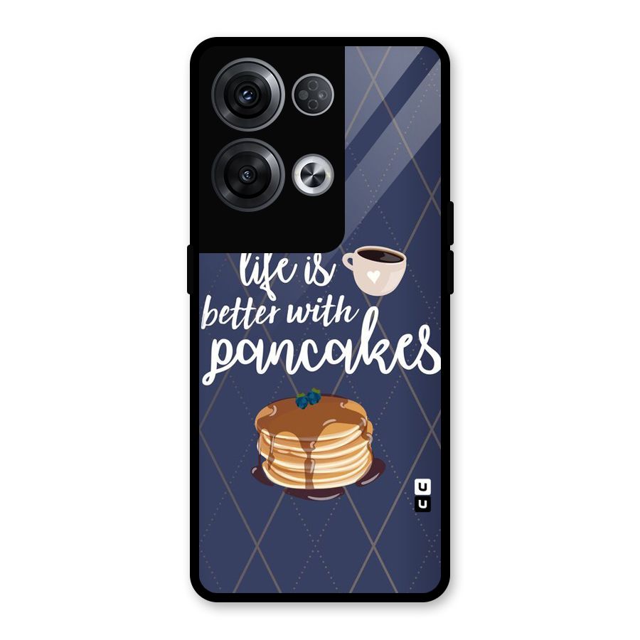 Pancake Life Glass Back Case for Oppo Reno8 Pro 5G