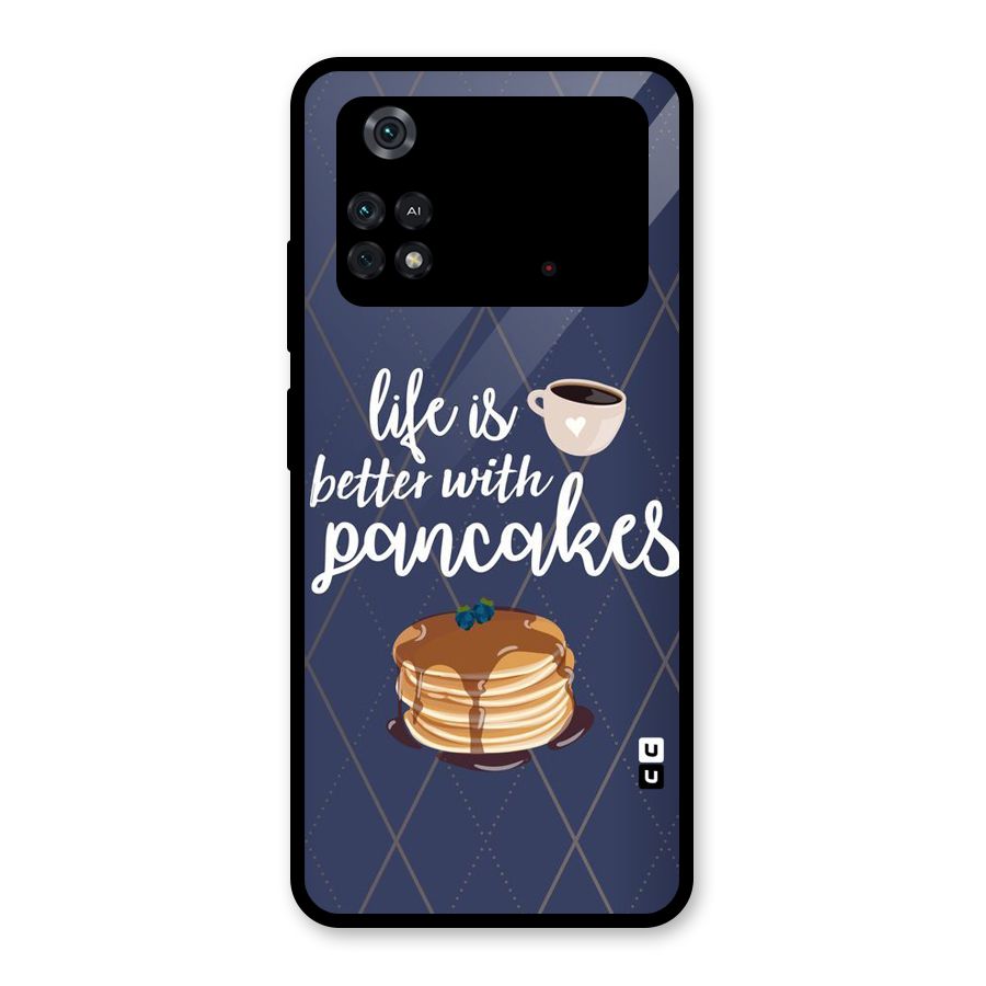 Pancake Life Glass Back Case for Poco M4 Pro 4G