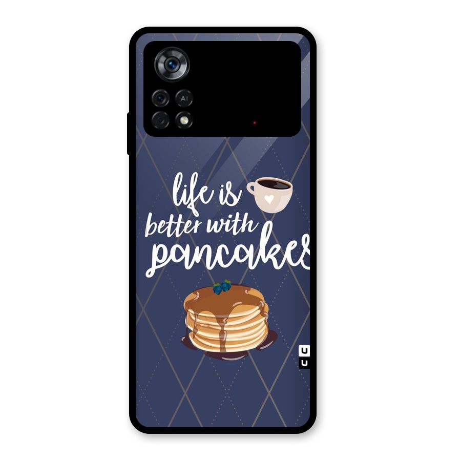 Pancake Life Glass Back Case for Poco X4 Pro 5G