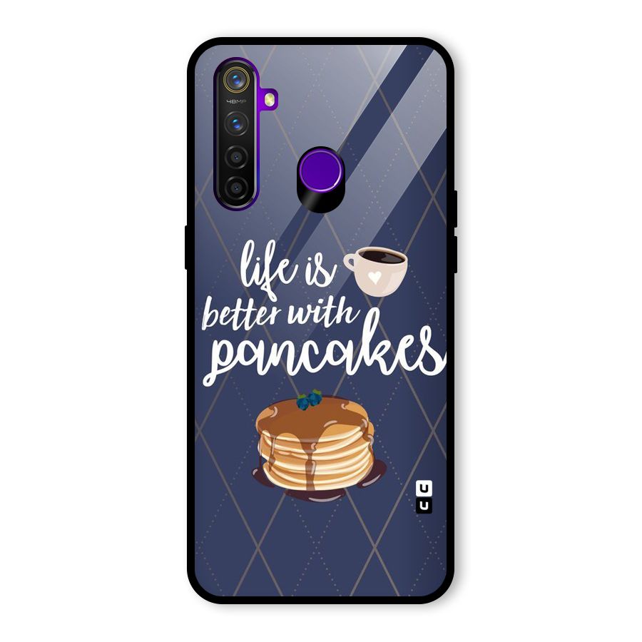 Pancake Life Glass Back Case for Realme 5 Pro