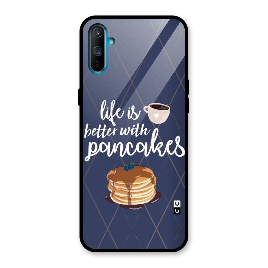Pancake Life Glass Back Case for Realme C3
