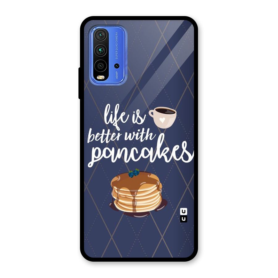 Pancake Life Glass Back Case for Redmi 9 Power