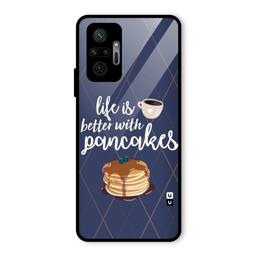 Pancake Life Glass Back Case for Redmi Note 10 Pro