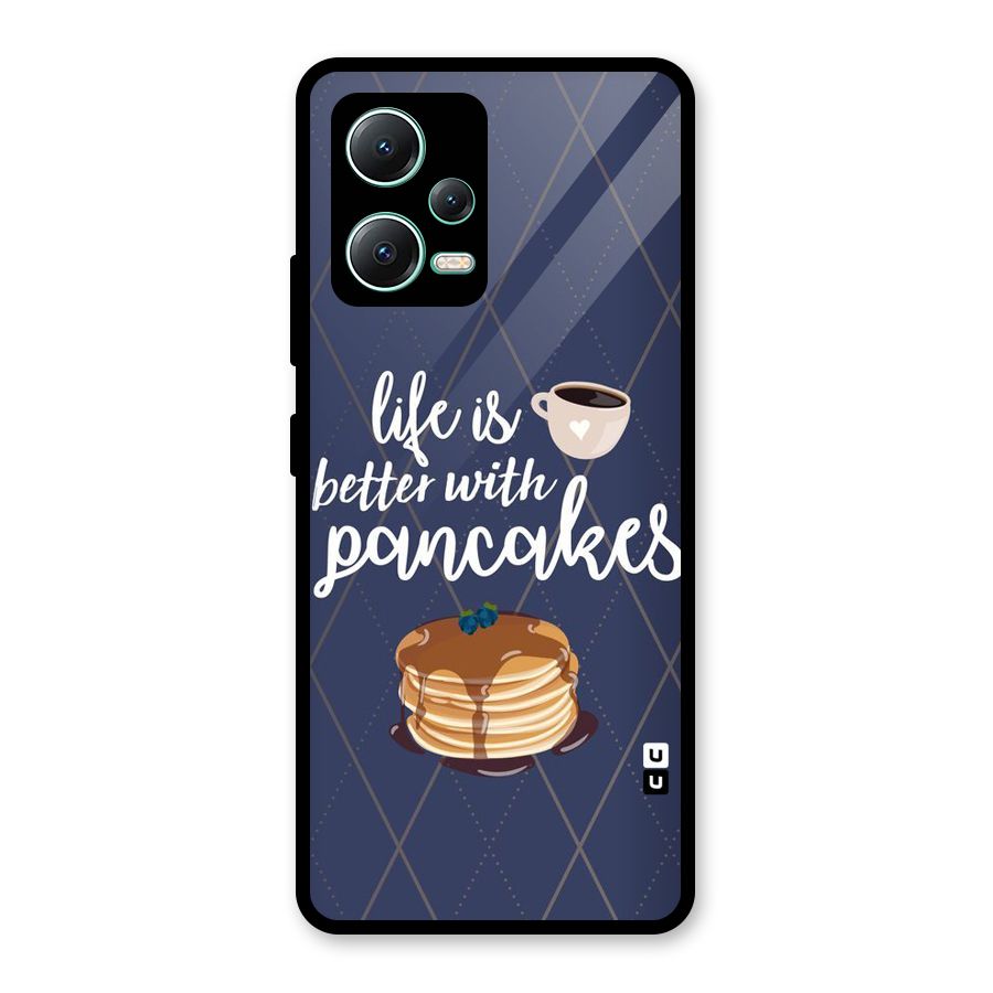 Pancake Life Glass Back Case for Redmi Note 12 5G