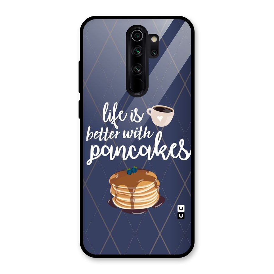 Pancake Life Glass Back Case for Redmi Note 8 Pro