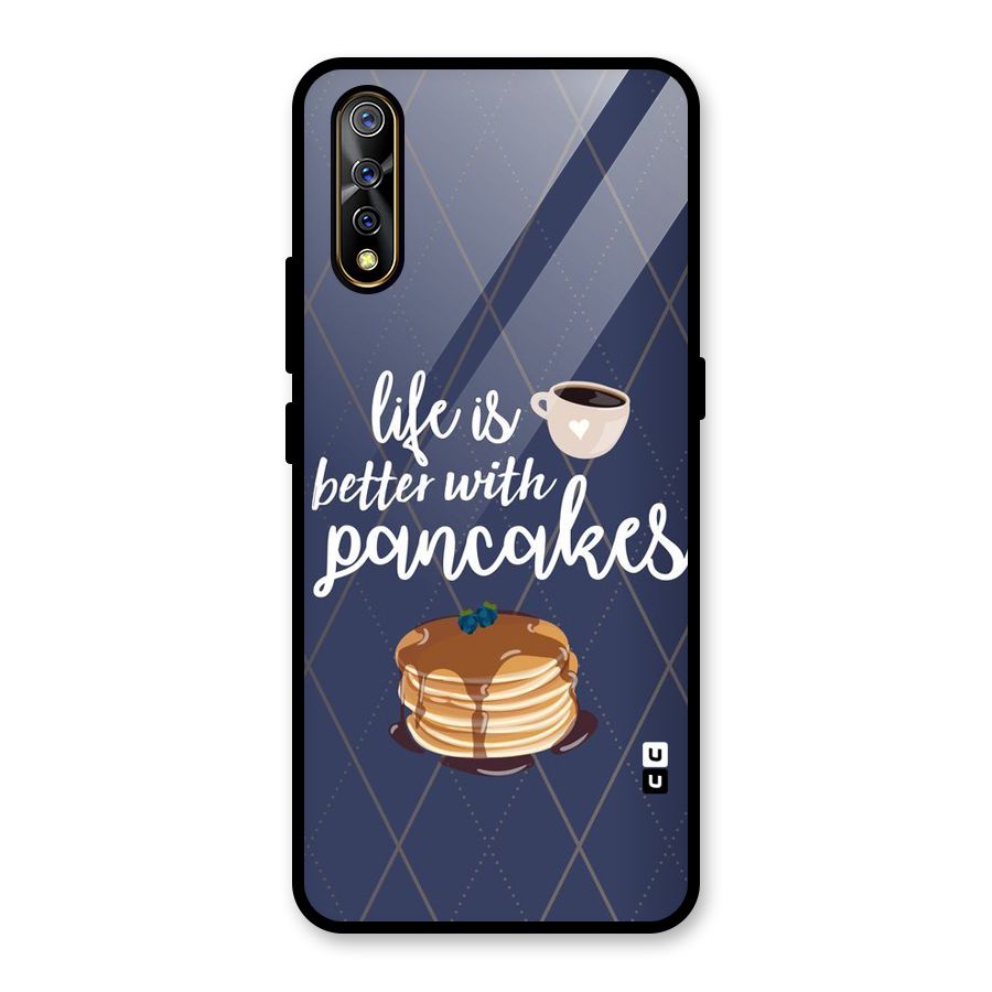 Pancake Life Glass Back Case for Vivo S1