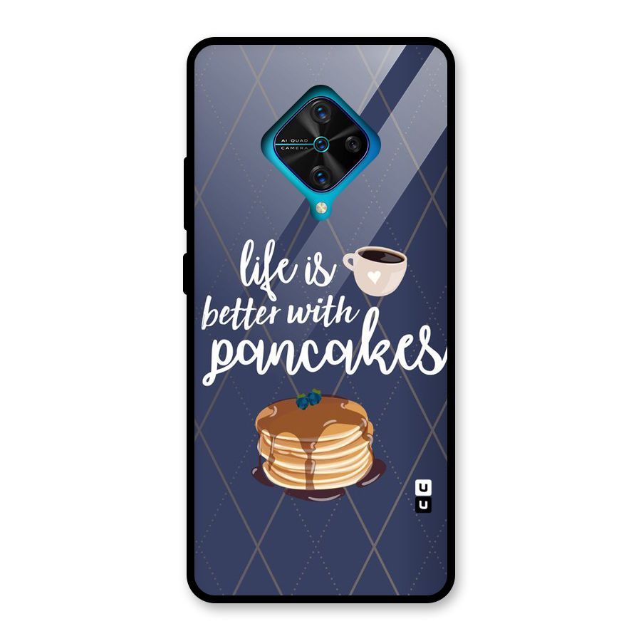 Pancake Life Glass Back Case for Vivo S1 Pro