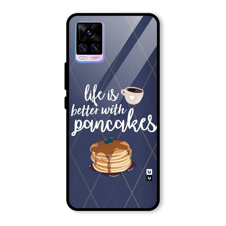 Pancake Life Glass Back Case for Vivo V20 Pro