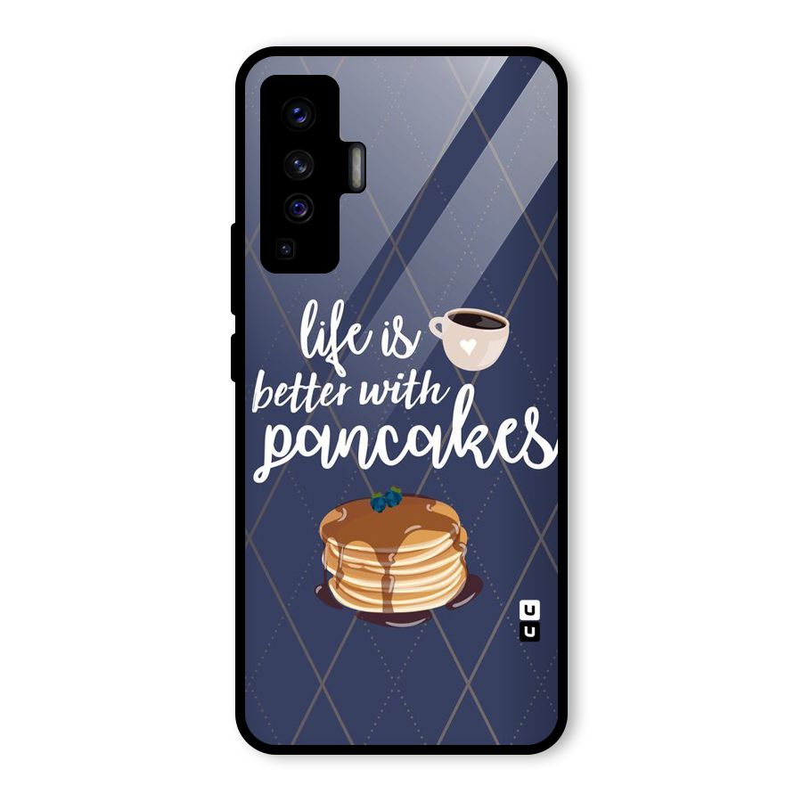 Pancake Life Glass Back Case for Vivo X50