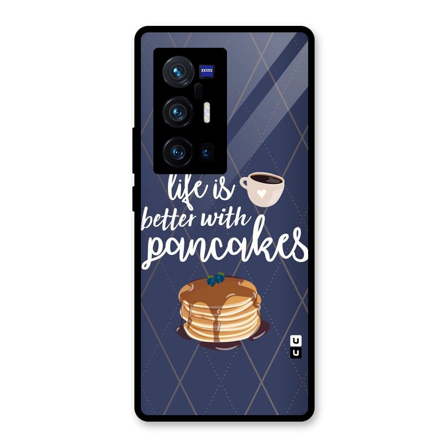 Pancake Life Glass Back Case for Vivo X70 Pro Plus