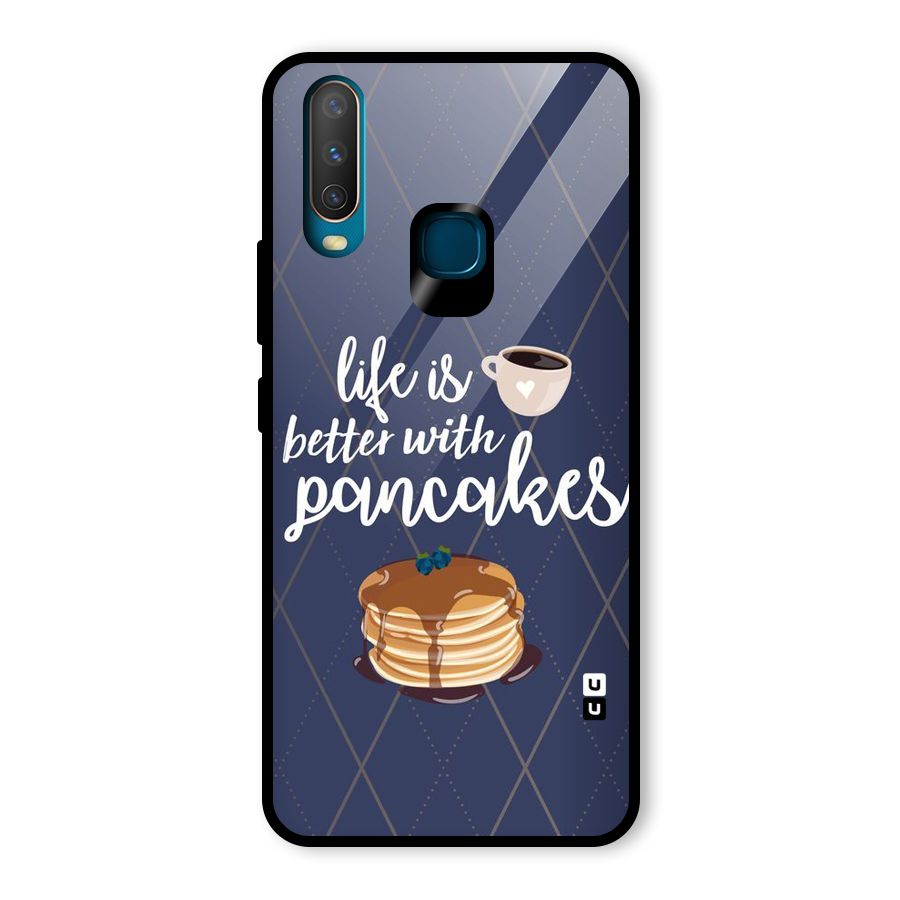 Pancake Life Glass Back Case for Vivo Y12
