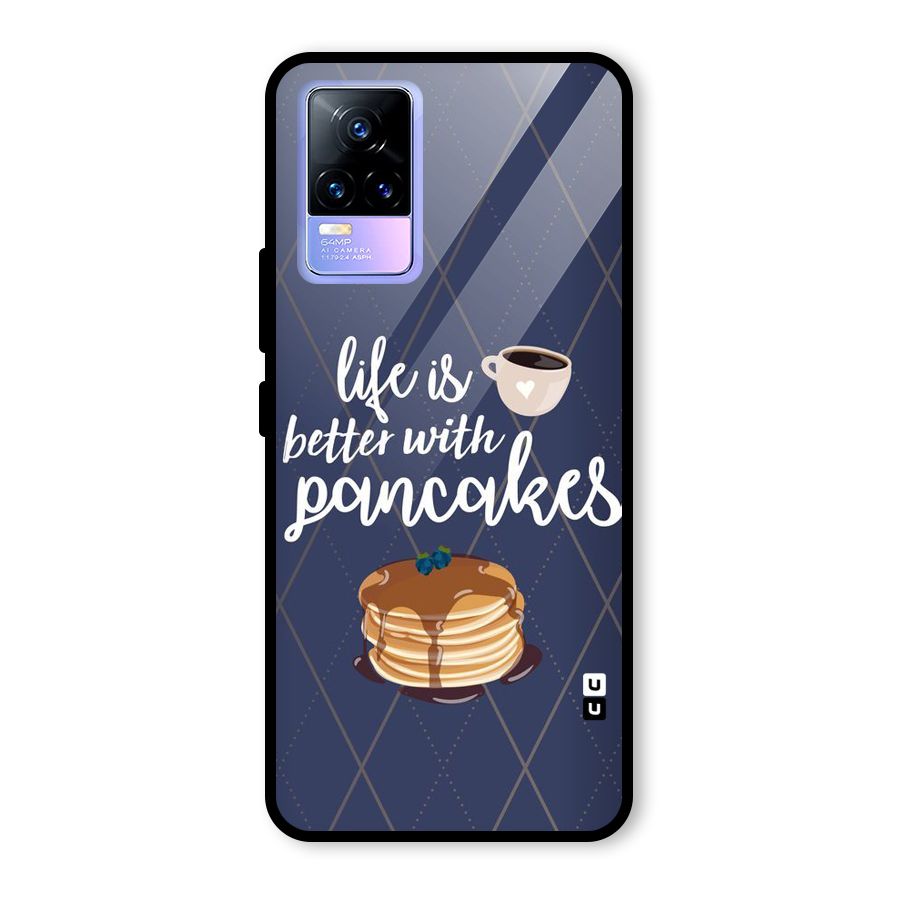 Pancake Life Glass Back Case for Vivo Y73
