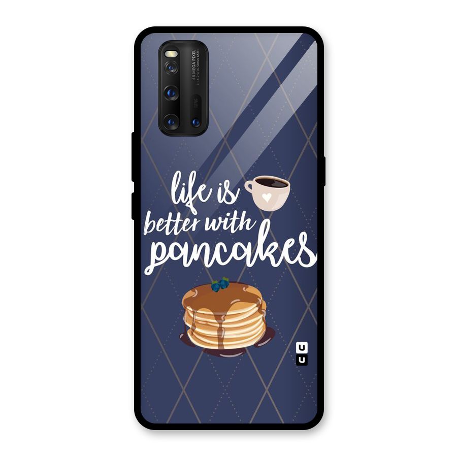 Pancake Life Glass Back Case for Vivo iQOO 3