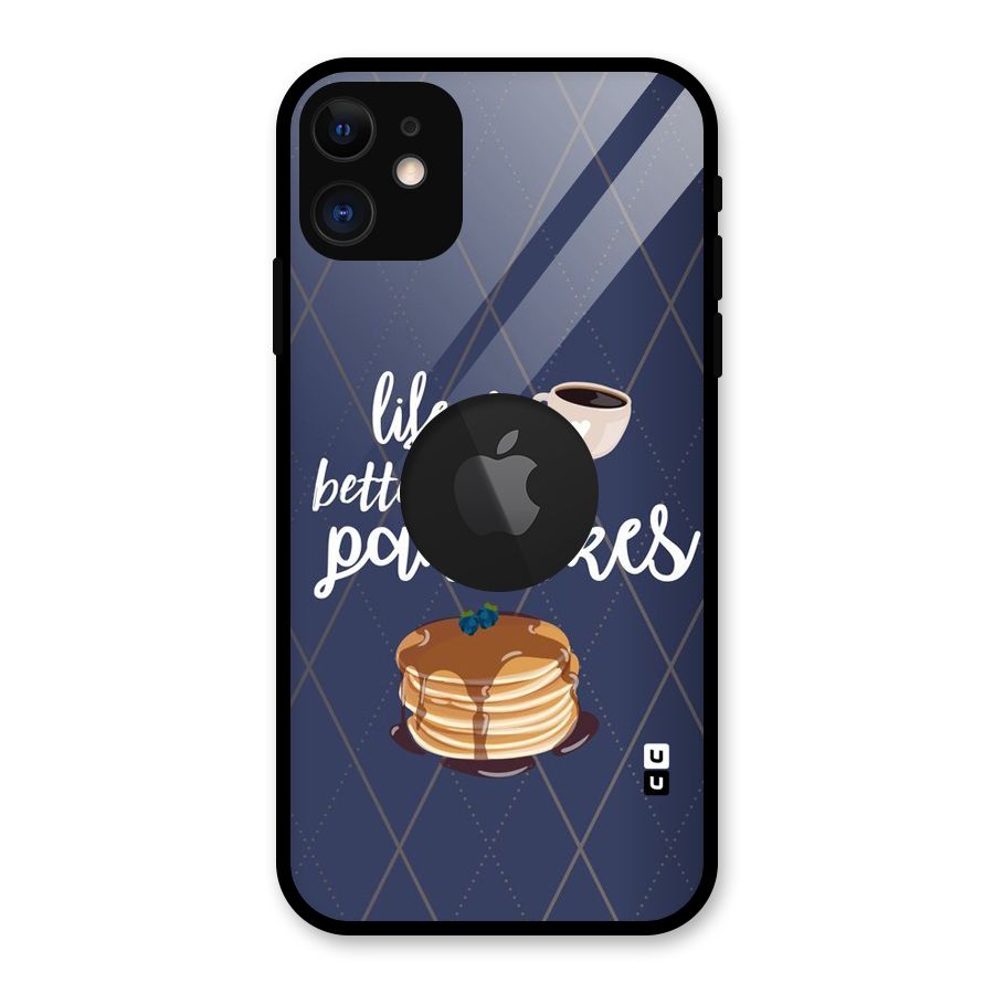 Pancake Life Glass Back Case for iPhone 11 Logo Cut