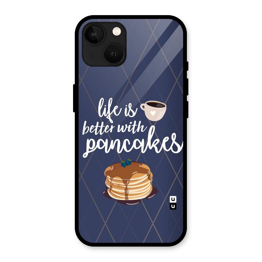 Pancake Life Glass Back Case for iPhone 13