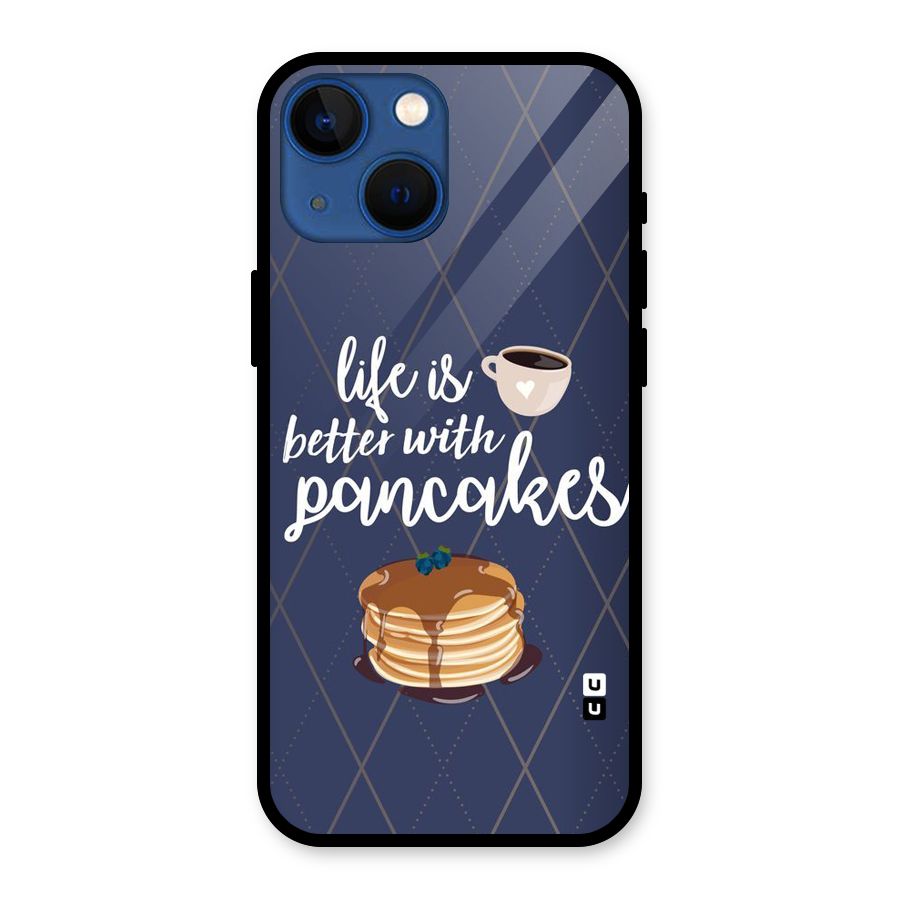 Pancake Life Glass Back Case for iPhone 13 Mini
