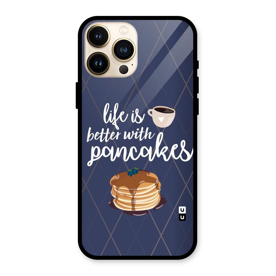 Pancake Life Glass Back Case for iPhone 13 Pro Max