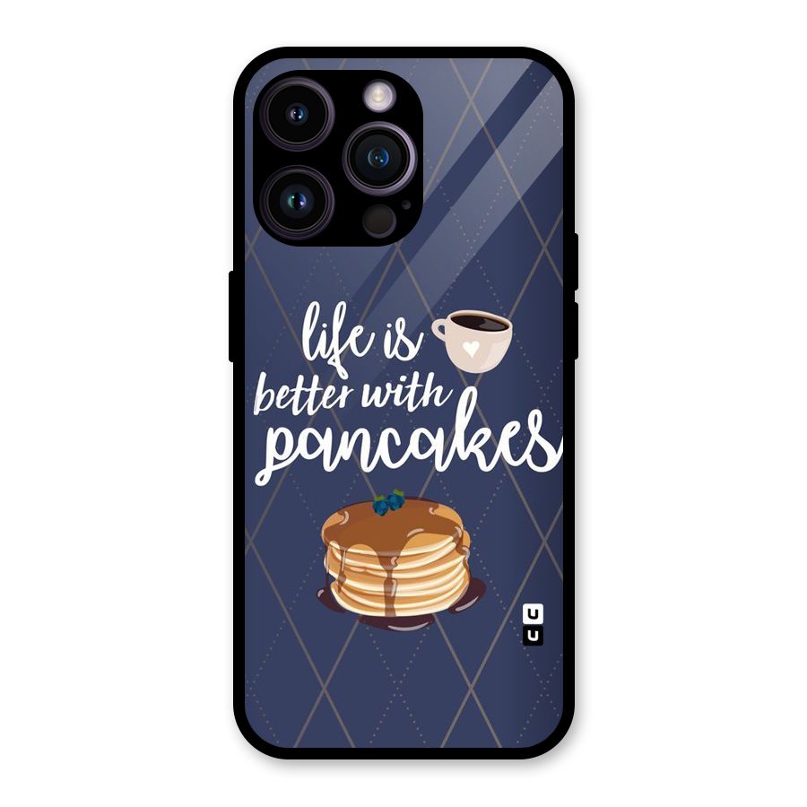 Pancake Life Glass Back Case for iPhone 14 Pro Max