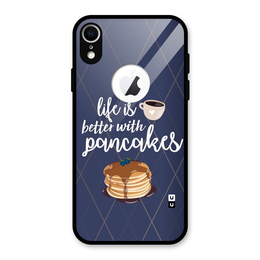 Pancake Life Glass Back Case for iPhone XR Logo Cut
