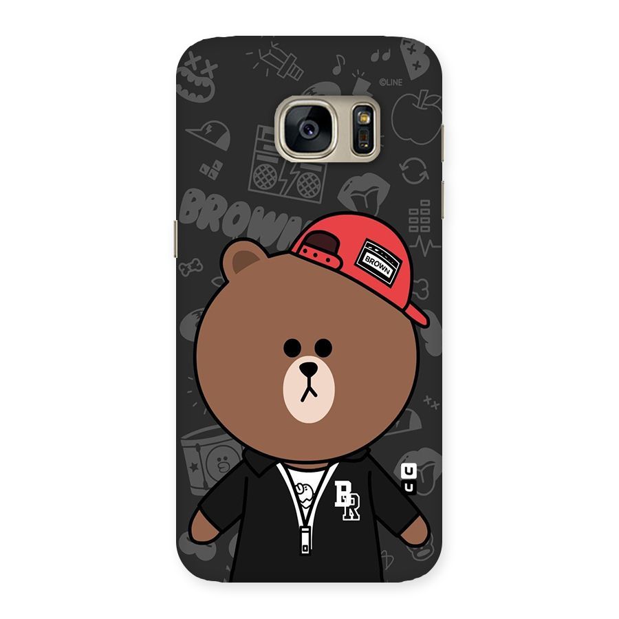 Panda Brown Back Case for Galaxy S7