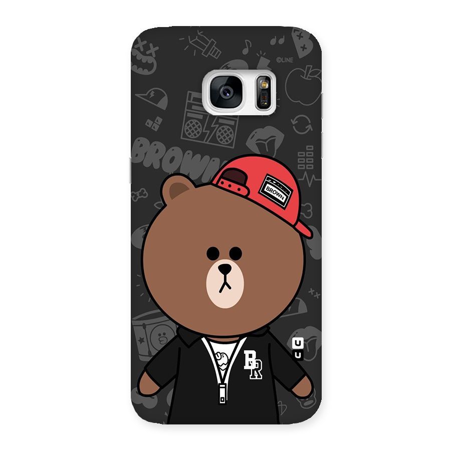 Panda Brown Back Case for Galaxy S7 Edge
