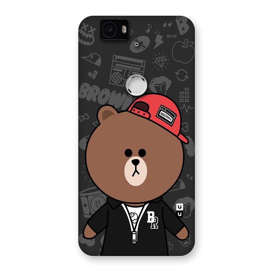 Panda Brown Back Case for Google Nexus-6P